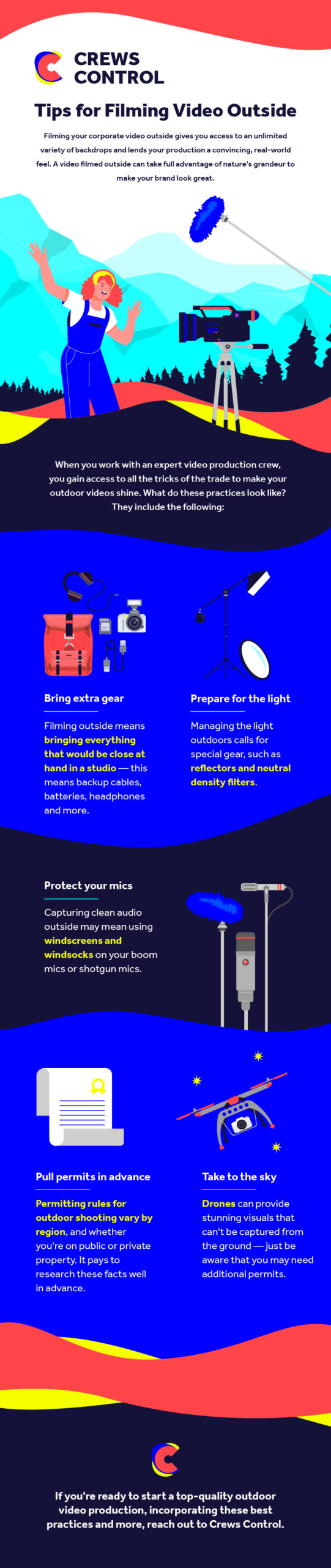 Infographic: Tips For Filming Video Outside - Crews Control