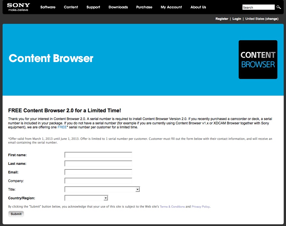 Ochtend Ver weg half acht Sony Content Browser 2.0
